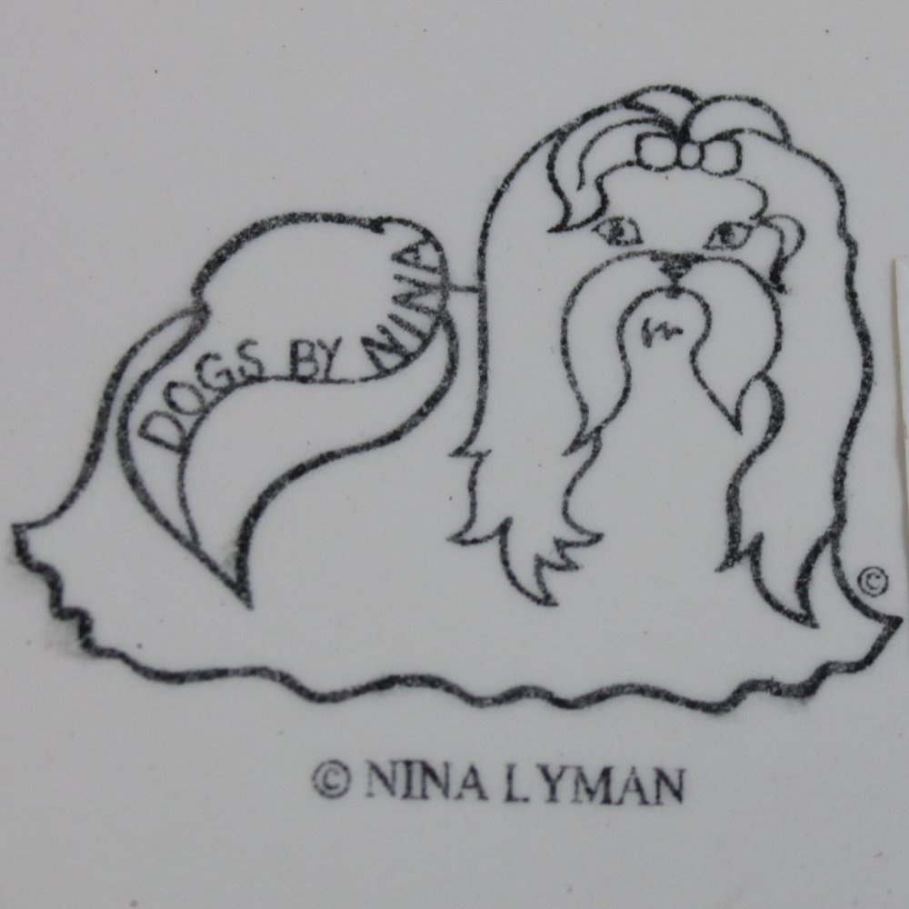 Signed, Dogs Need A Home Series, Cocker Spaniel, Ceramic Vase By Nina Lyman - Picture 5 of 5
